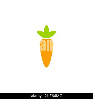 carrot icon design vector isolated on white background. Stock Vector
