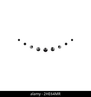 dot necklace icon vector isolated on white background. Stock Vector