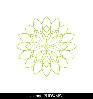 lotus mandala logo design concept. Stock Vector