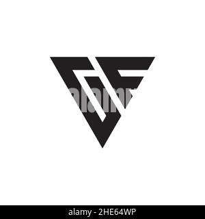 triangle letter GF logo design concept. vector illustration. Stock Vector