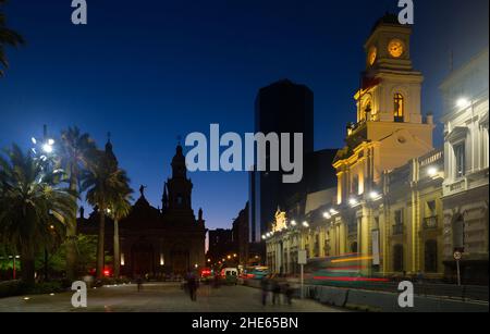 Plaza de Armas in evening Stock Photo