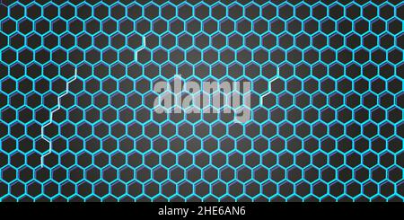 Blue  honeycomb, flat, vector illustration Stock Vector