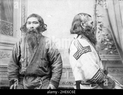 Sakhalin ainu men II. Stock Photo