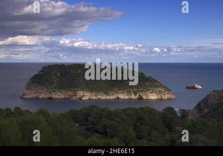 Coast of Valencian Community in Alicante province, view from Mirador Pons Ibanez viewpoint Stock Photo