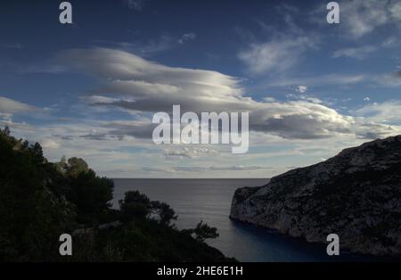 Coast of Valencian Community in Alicante province, view from Mirador Pons Ibanez viewpoint Stock Photo