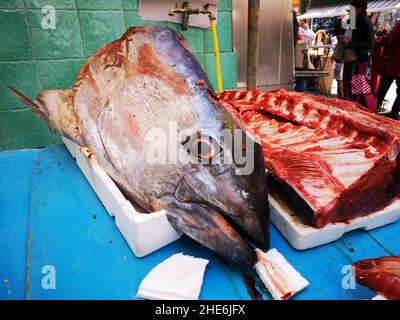 Mediterranean Fish in open seamarket, Napoli Stock Photo