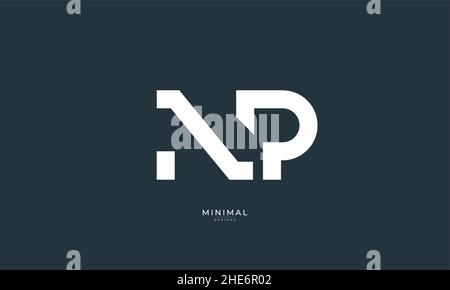 Alphabet letter icon logo NP Stock Vector