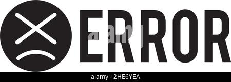 Error text icon symbol vector logo design Stock Vector