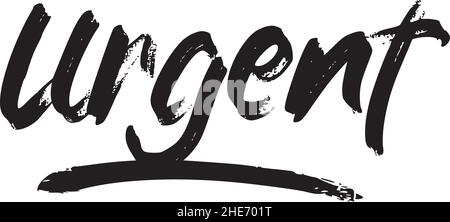 Urgent text word design vector template Stock Vector