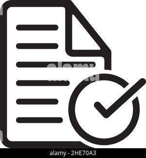 Simple black color list agenda icon vector logo design Stock Vector