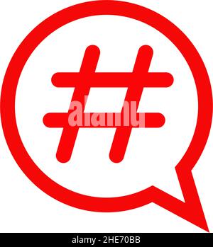 Hashtag trending topic speak vector logo design Stock Vector