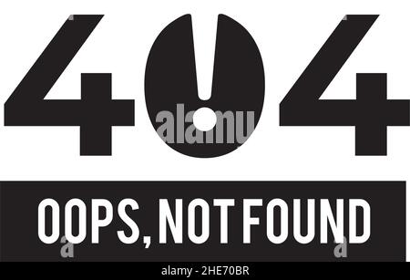 Error 404 not found symbol vector logo design Stock Vector