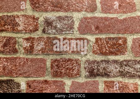 brick wall with red brick, red brick background texture Stock Photo