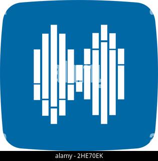 Music app technology vector logo design Stock Vector