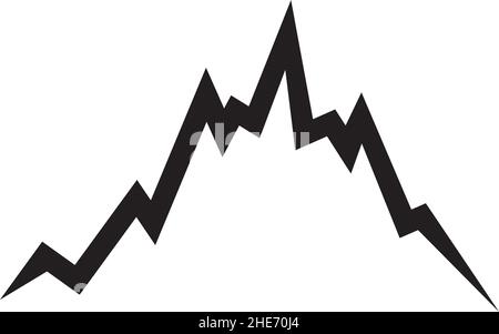 Apparel logo design with vector mountain icon Stock Vector