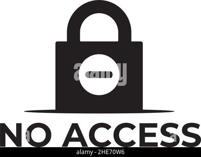 Lock padlock logo vector design signs no access Stock Vector