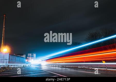 A34 Light trail Stock Photo