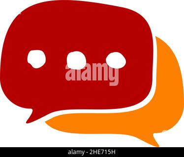 Bubble chat speak conversation app vector logo design Stock Vector