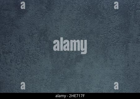 dark gloomy stucco blue surface background with scratched stained texture Stock Photo