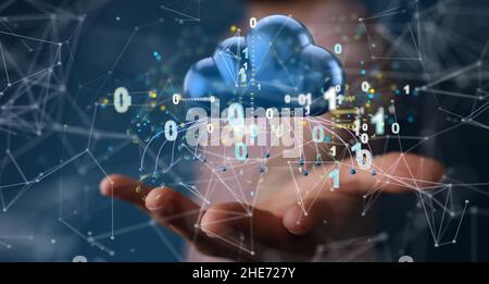 Artificial Intelligence Cloud technology. Integrated digital web concept background Stock Photo