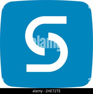 S letter application technology vector logo design Stock Vector