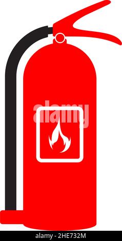Fire extinguisher icon vector logo design Stock Vector