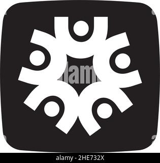 Online meeting community app vector logo design Stock Vector