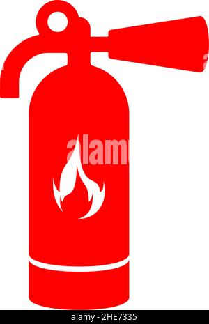 Fire extinguisher icon vector logo design Stock Vector