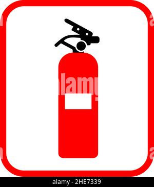 Fire extinguisher icon vector logo design Stock Vector