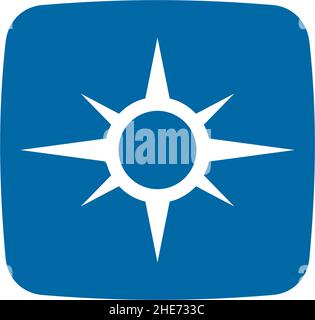 Compass icon app vector logo design Stock Vector