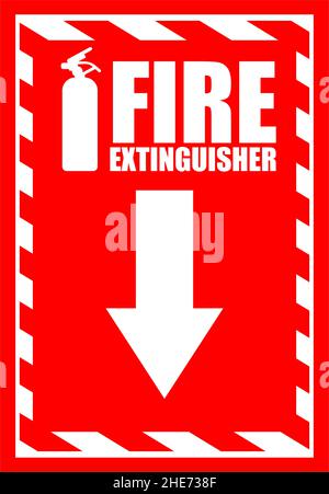 Fire Extinguisher Label Sticker Info Design Template Stock Vector Image 