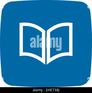 Online publisher or library app vector logo design Stock Vector