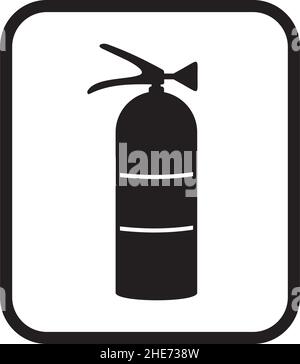 Fire extinguisher icon vector logo design Stock Vector