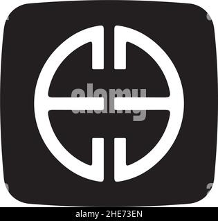 E Letter initial app vector logo design Stock Vector