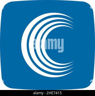 C letter app vector logo design Stock Vector