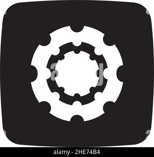 Setting app button tech vector logo design Stock Vector