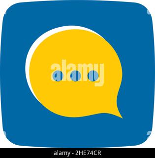 Chat box app technology vector logo design Stock Vector