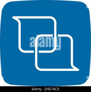 Chat box app technology vector logo design Stock Vector