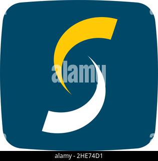 S letter application technology vector logo design Stock Vector