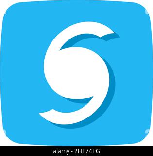 S letter application technology vector logo design Stock Vector