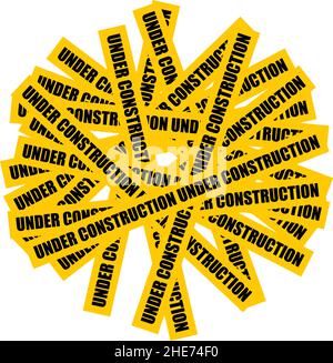 Under construction vector label illustration design Stock Vector