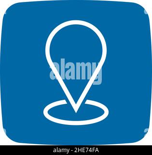 Location pin finder app map icon vector logo design Stock Vector