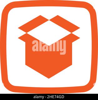 Box gift online app tech vector logo design Stock Vector