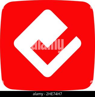 Online vote application vector logo design Stock Vector