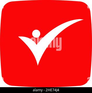 Online vote application vector logo design Stock Vector