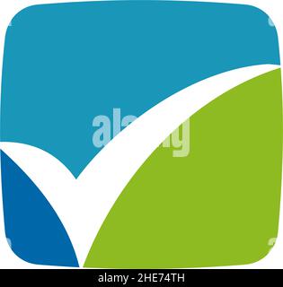 Online vote application vector logo design Stock Vector
