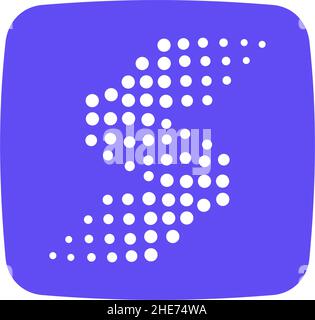 S letter application technology vector logo design Stock Vector