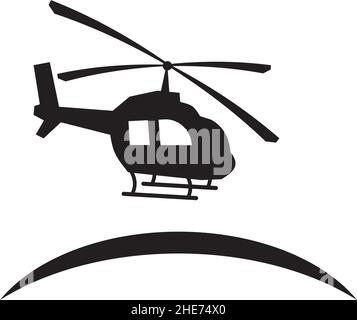 Helicopter flight school academy vector logo design Stock Vector