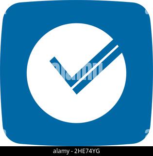 Online vote application vector logo design Stock Vector