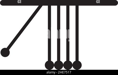 Black simple pendulum business company vector logo design Stock Vector